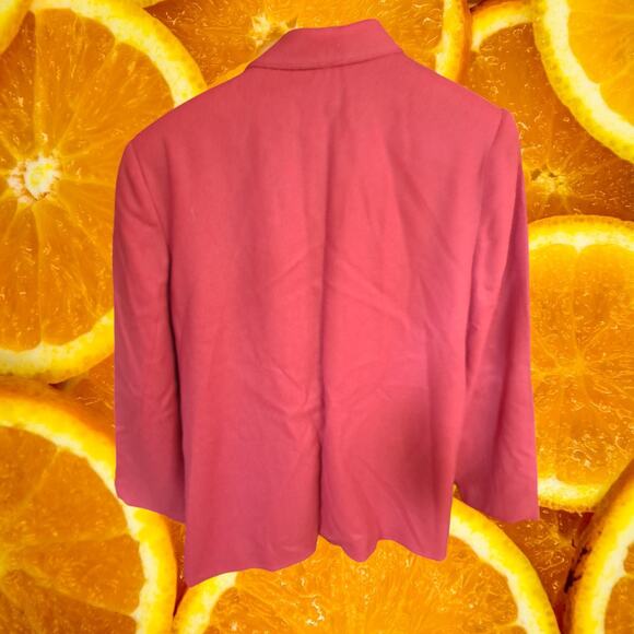 Sag Harbor Red Wool Blazer Size 16 - Picture 4 of 6